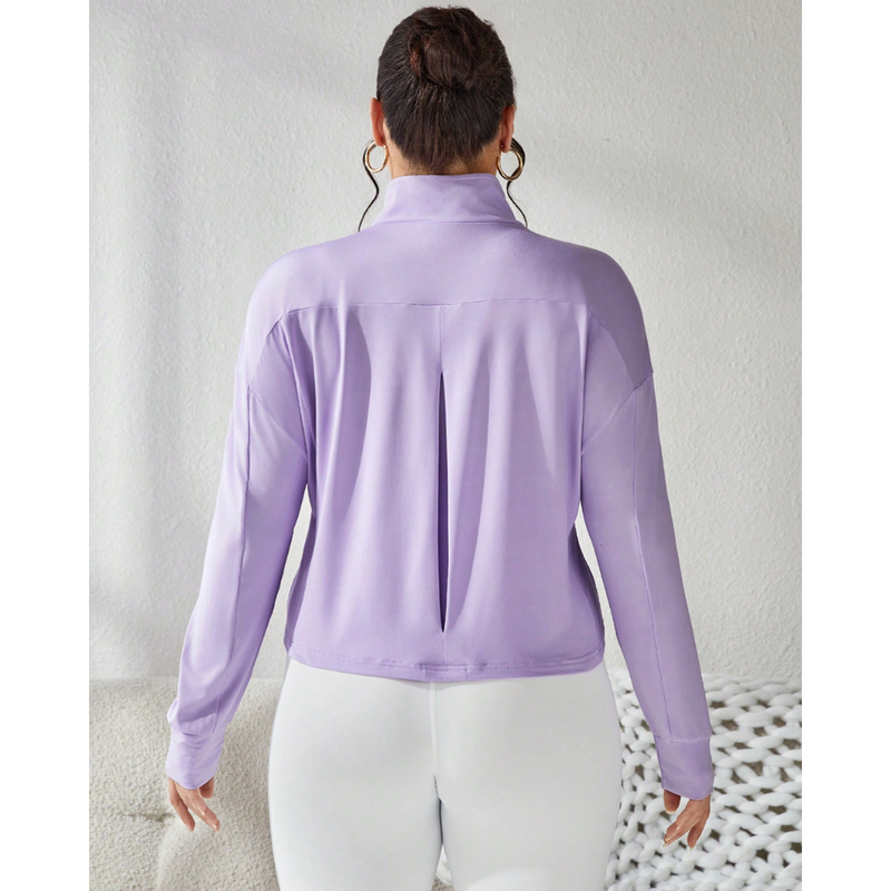 Jaqueta Esportiva Plus Size Lilás