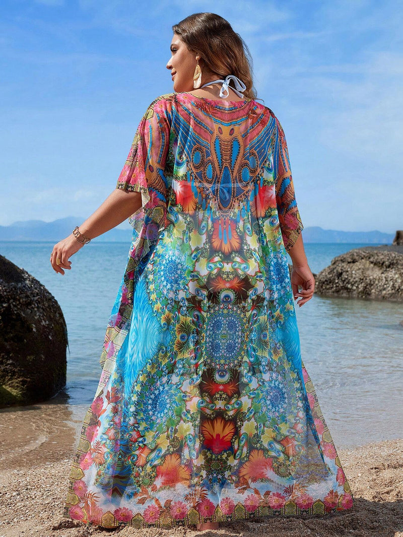 Túnica Solta Estampada - Plus Size