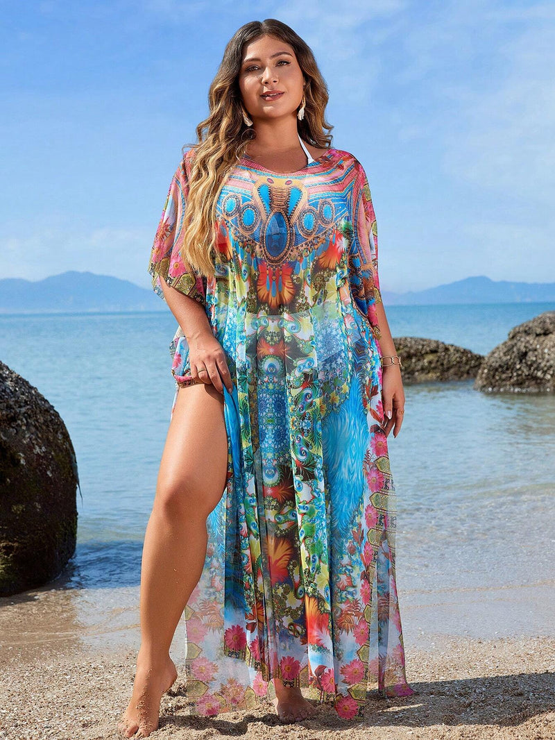 Túnica Solta Estampada - Plus Size